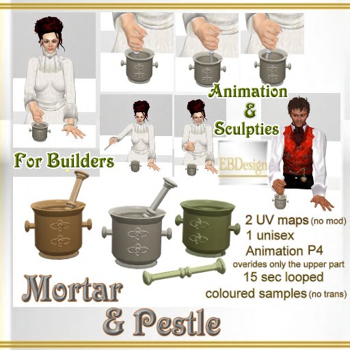 Second Life Marketplace EBDesign The Witch's Spell Mortar